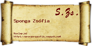 Sponga Zsófia névjegykártya