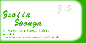 zsofia sponga business card